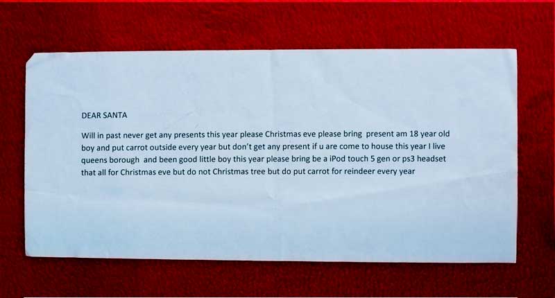 Kids letter to Santa